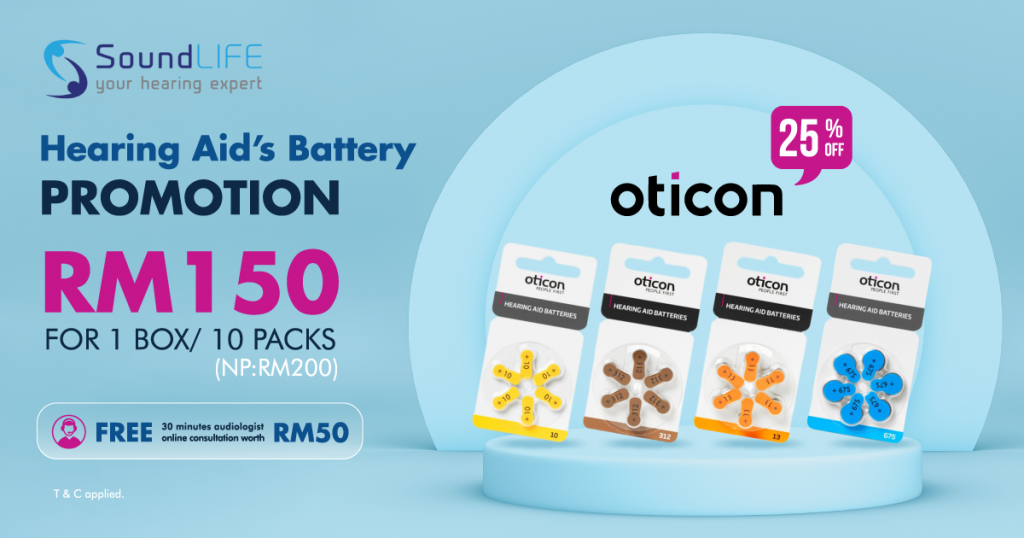 Promotion on hearing aids battery