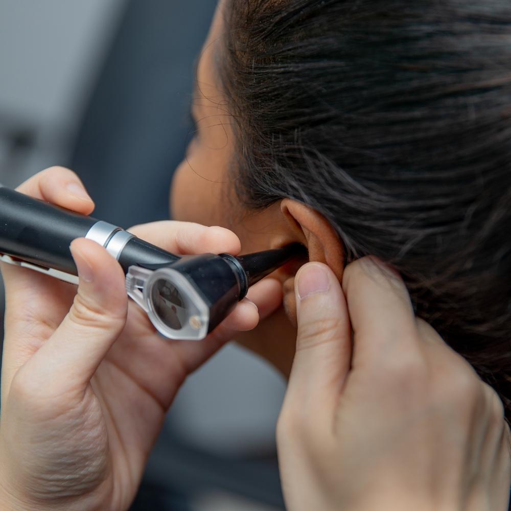 ear check otoscopic examination